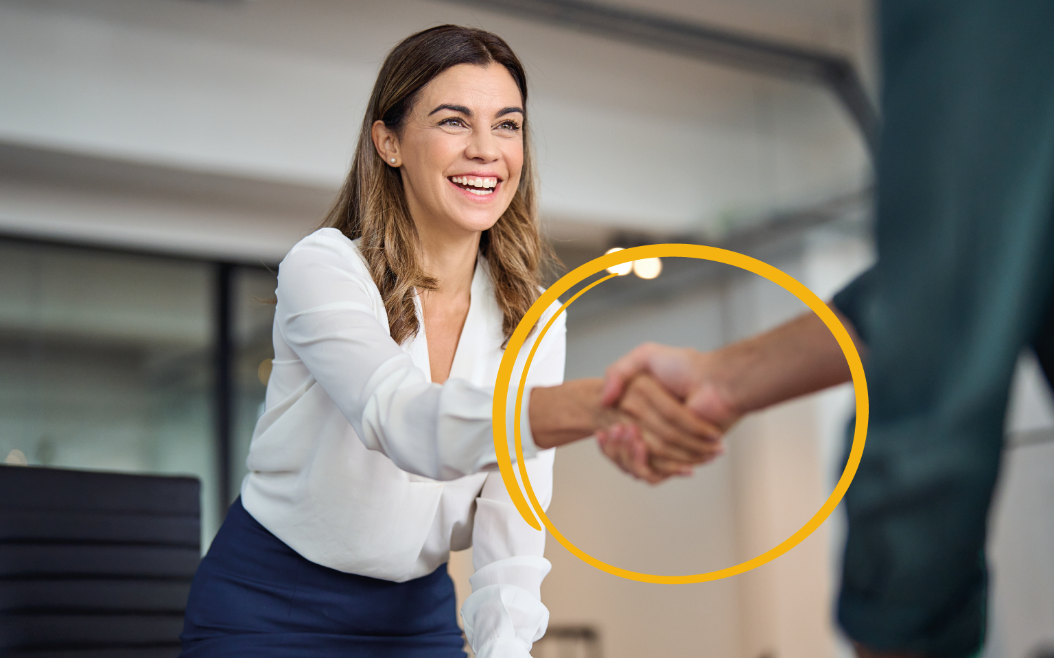 woman handshake