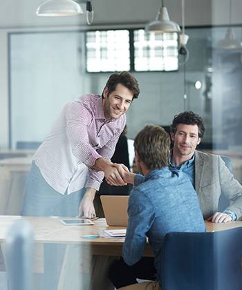 Bilgiyi çevreleyen güvenliği güçlendirin shaking hands in a meeting