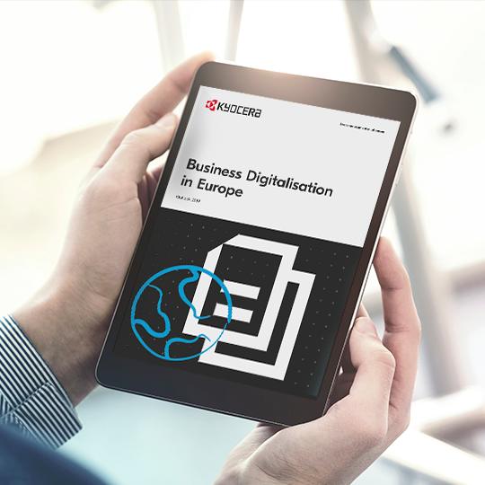 Kyocera'nın Avrupa’da İş Dünyasında Dijitalleşme 2019 Öngörüleri araştırmasını indirin tablet