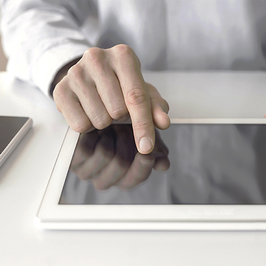 man working with his laptop